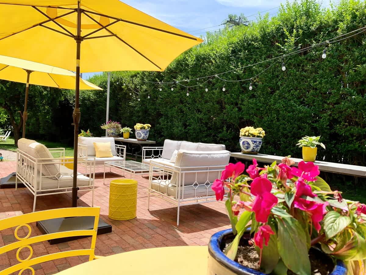 Patio with gas grill