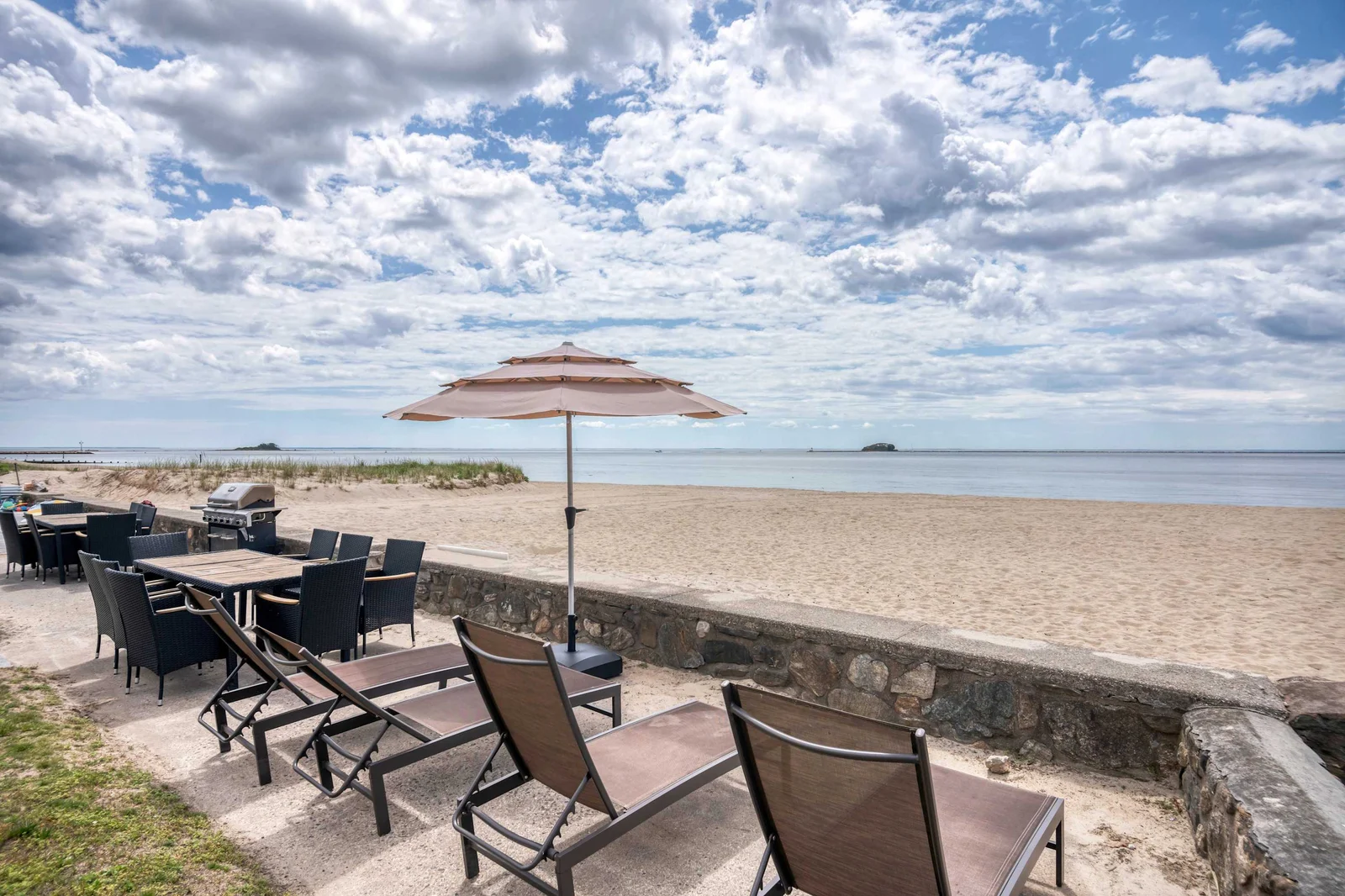 Beachside patio