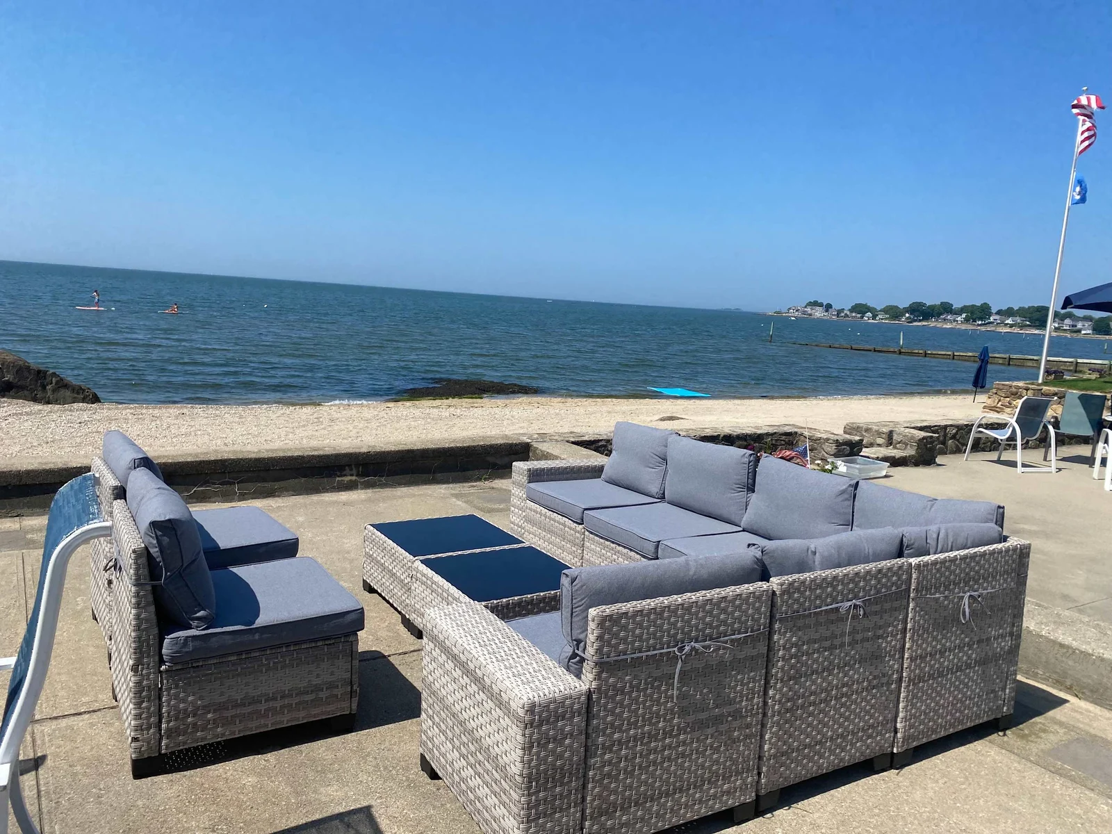 Waterfront patio
